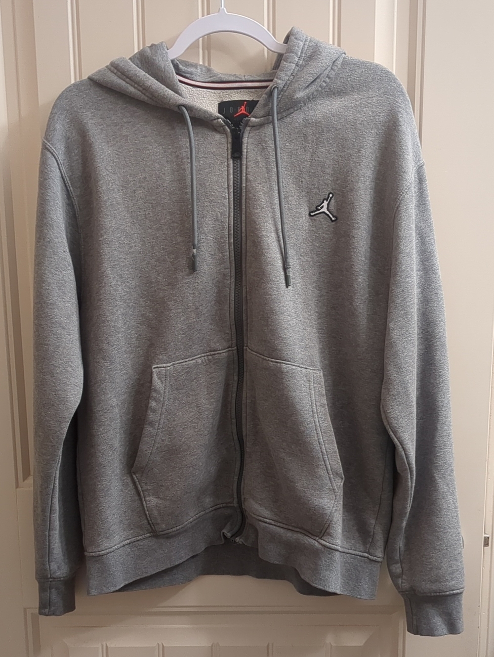 Air Jordan Gray Full-Zip Hoodie with Jumpman Logo
